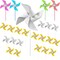 24 Pieces DIY Paper Pinwheels Handmade White Blank Paper Pinwheels for Boys and Girls Graffiti Paper Craft, School Work, Home Crafting, Craft Group Activities